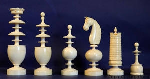 Antique Regence Chess Set