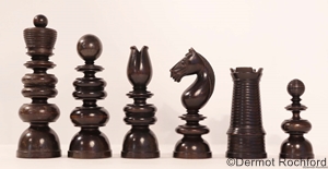 Rare French 'St. George' inspired form Chess Set