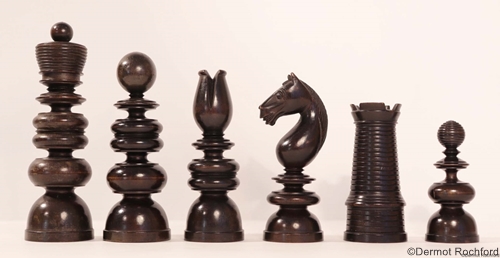 Rare French 'St. George' inspired form Chess Set