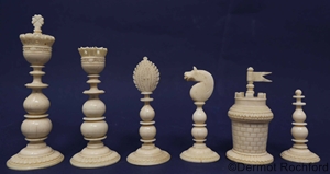 Antique Anglo-Indian Chess Set