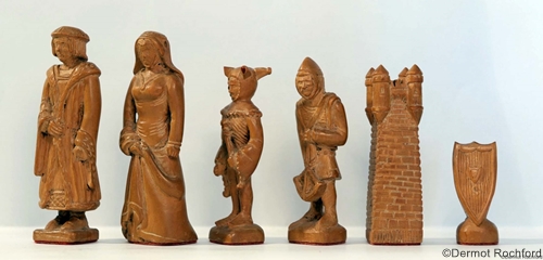 Unusual French Figural Chess Set